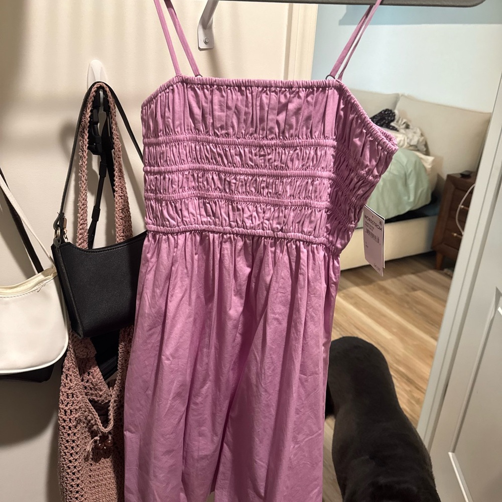 H&M Pink Ruched Dress